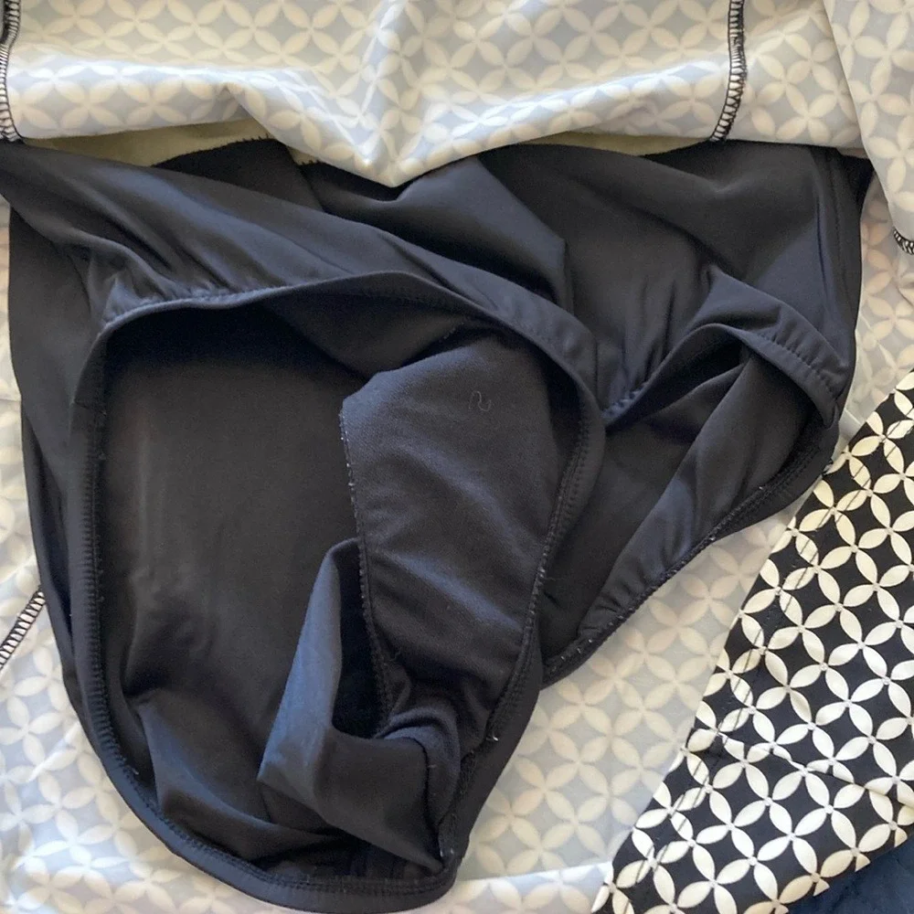 Swim Solutions Womens Swim‎ Dress Size 14 Black White Lined Modest Tummy Control - Picture 12 of 12
